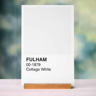 Señal Acrílica Fulham Cottage White - Fondo blanco