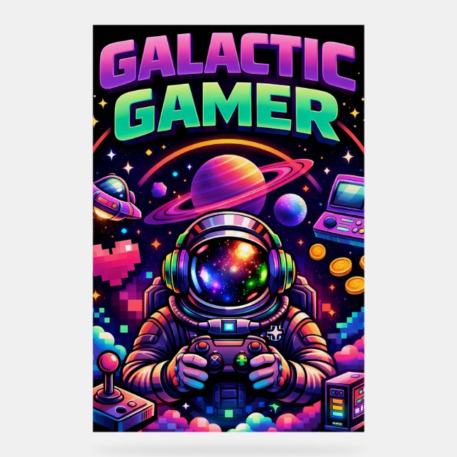Señal Acrílica Galactic gamer (Anverso)