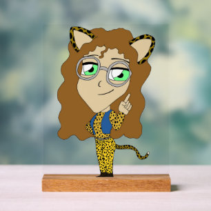 Señal Acrílica gatita chibi