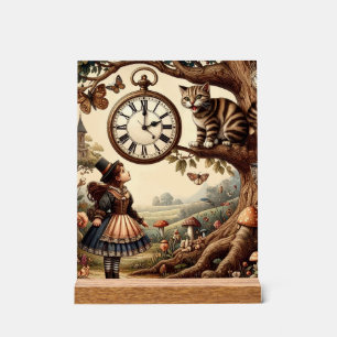 Señal Acrílica Gato de Alicia y Cheshire: Fantasía singulares de 