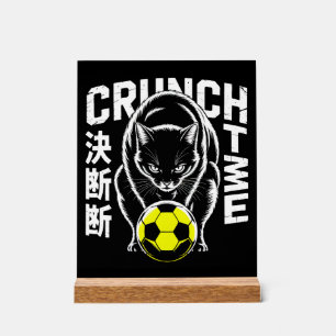Señal Acrílica Gato de fútbol gráfico - Arte mural motivacional