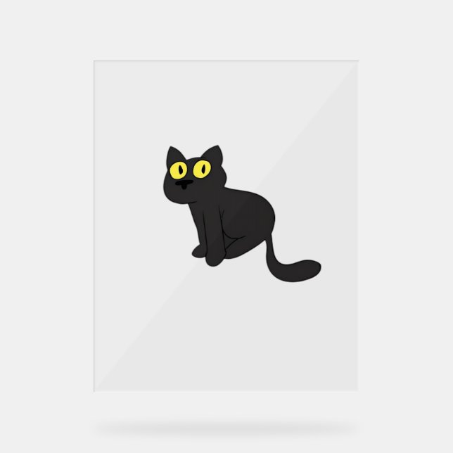 Señal Acrílica Gato de Halloween Spooky de diseño inspirado en la (Anverso)