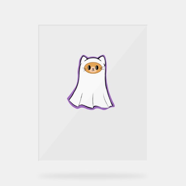 Señal Acrílica gato fantasma Classic T-Shirt_3 (Anverso)