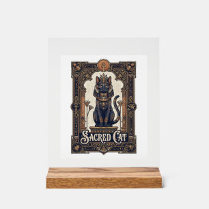 Señal Acrílica Gato Sagrado Gato Antiguo Egipto Arte Vectorial Vi
