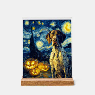 Señal Acrílica German Shorthaired Pointer 1 Perro Lindo Halloween
