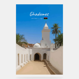 Señal Acrílica Ghadames, Libia - Mezquita Blanca