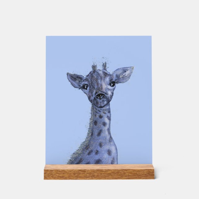 Señal Acrílica Giraffe Baby Boy (Anverso)