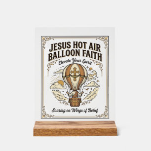 Señal Acrílica Globo aerostático de Jesús Fe globo aerostático de