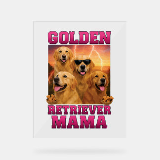 Señal Acrílica Golden Retriever  
