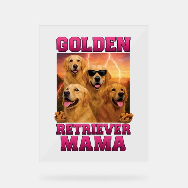 Señal Acrílica Golden Retriever   (Anverso)