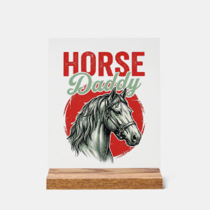 Señal Acrílica Grabado Vintage Horse Daddy