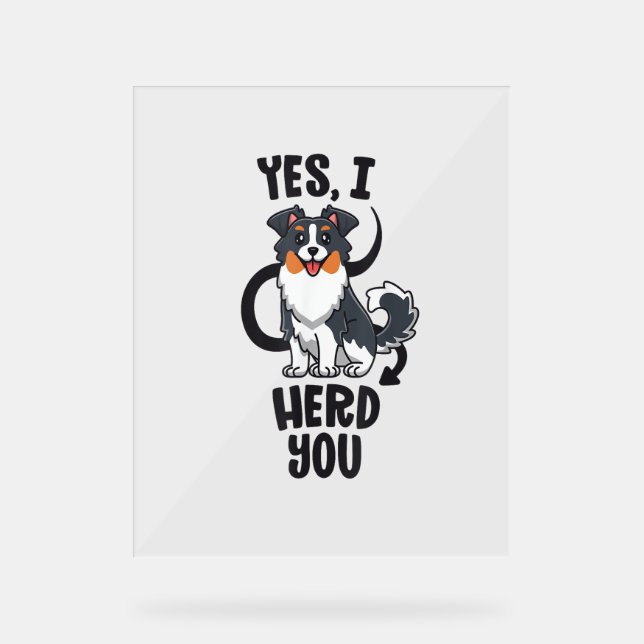 Señal Acrílica Graciosa Pastora Australiana Regalos Aussie Sí I H (Anverso)