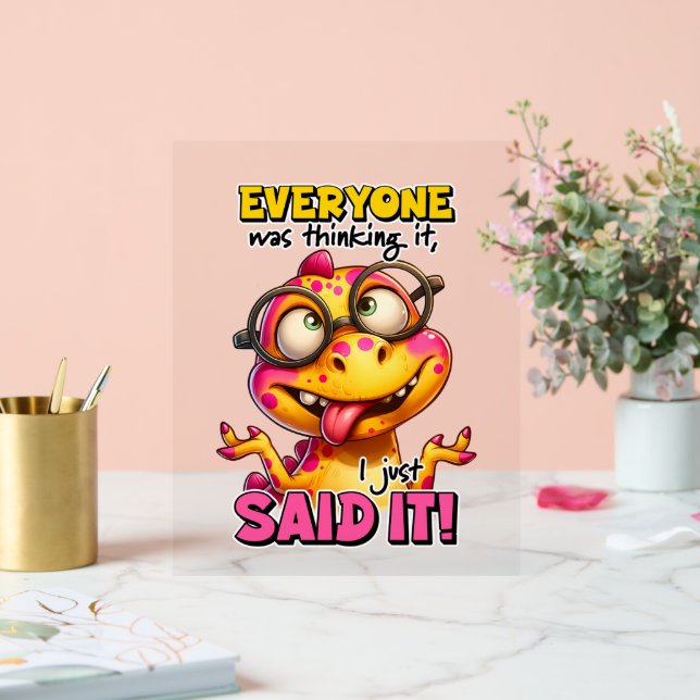 Señal Acrílica Gracioso arte verbal sarcástico (Boda)