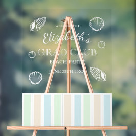 Señal Acrílica Grad Club Beach Party