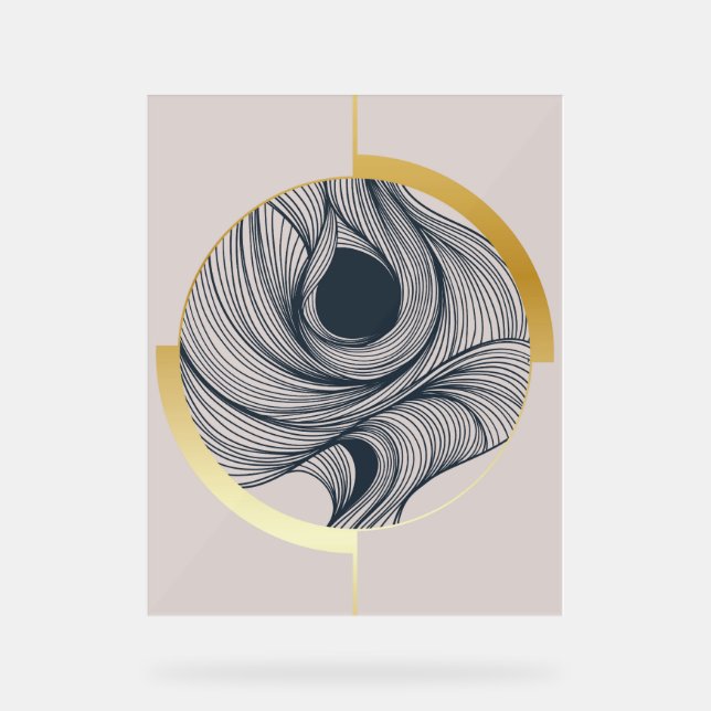 Señal Acrílica Gradiente Diseño de arte contemporáneo (Anverso)