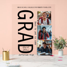 Señal Acrílica Graduación 3 collage de fotos Rótulo acrílico simp