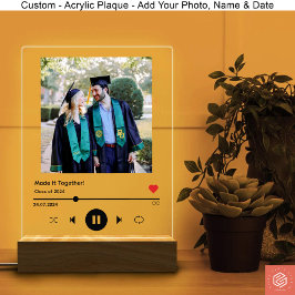 Señal Acrílica Graduación de canción de álbum para novia