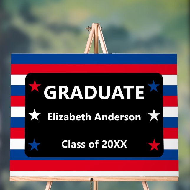 Señal Acrílica Graduación de Estrellas y Tiras Patrióticas (Neutral )