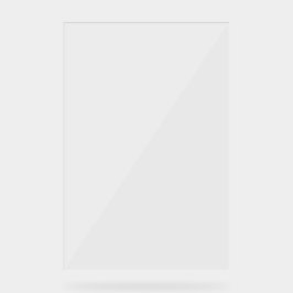 Señal Acrílica Graduación transparente en blanco simple de 20" x 