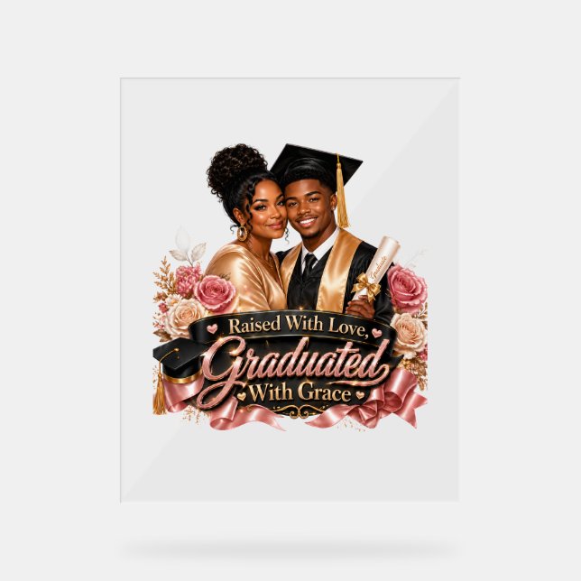 Señal Acrílica Graduado con Gracia Hijo (Anverso)