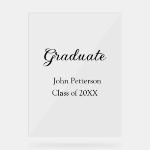 Señal Acrílica Graduado de 20XX graduación mínima simple