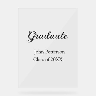 Señal Acrílica Graduado de 20XX graduación mínima simple
