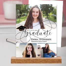 Señal Acrílica Graduado De Clase De Invitación Multifotografía De