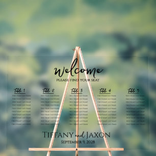 Señal Acrílica Gráfica de asientos de acrílico transparente para 