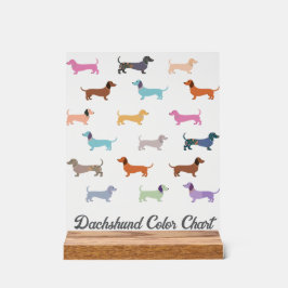 Señal Acrílica Gráfica de color de Dachshund Humor de perro graci