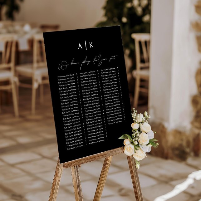 Señal Acrílica Gráfico de asientos de acrílico negro (Subido por el creador)