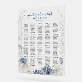 Señal Acrílica Gráfico de Asientos de Boda Boho Chic Playa Coster