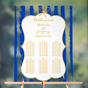 Señal Acrílica Gráfico de Asientos de Boda con Raya Caprichosa Es