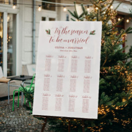 Señal Acrílica Gráfico de asientos de Boda de Navidades rojos Rót