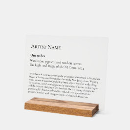 Señal Acrílica Gran galería de arte transparente