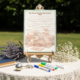 Señal Acrílica Green Goose Libs Baby Shower Group game