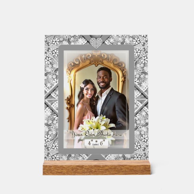 Señal Acrílica Gris de encaje cerámico (Anverso)