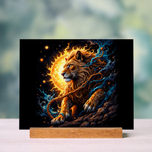 Señal Acrílica Guardián del Umbral Solar – León del Equilibrio