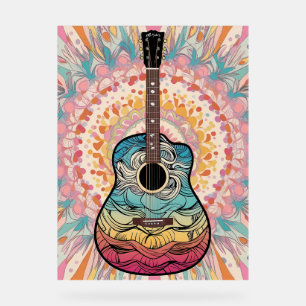 Señal Acrílica Guitar boho