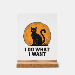 Señal Acrílica Hago lo que quiero Diseño de camiseta vintage de g