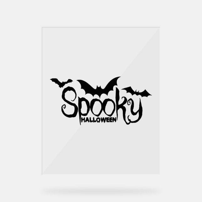 Señal Acrílica Halloweed Funny Hippie Calabaza Halloween (Anverso)