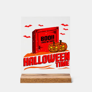 Señal Acrílica Halloween Boo                            