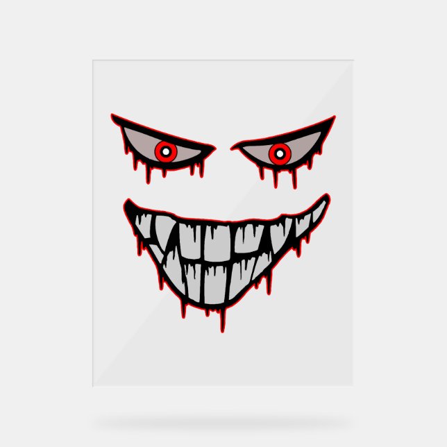 Señal Acrílica Halloween - Da miedo (Anverso)