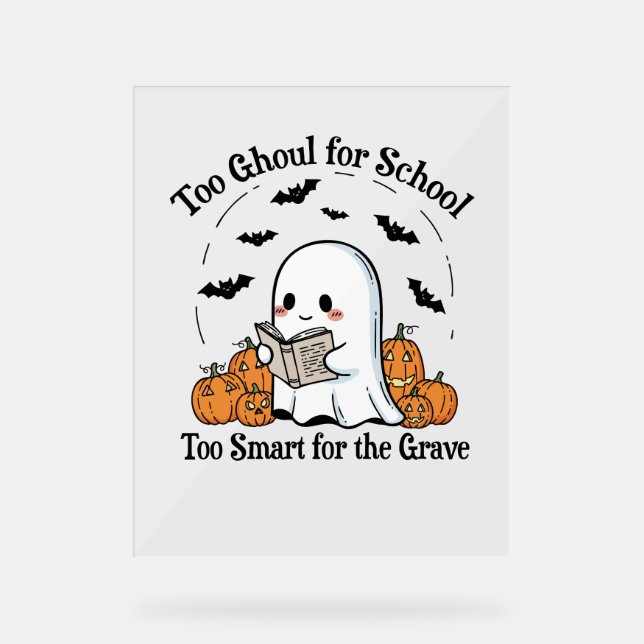 Señal Acrílica Halloween de truco o truco (Anverso)