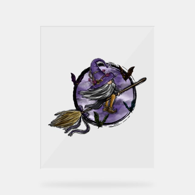 Señal Acrílica Halloween Gnome (Anverso)