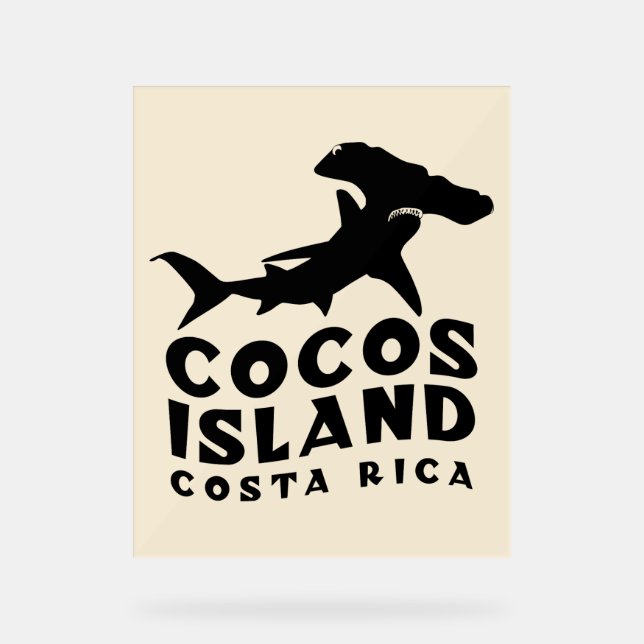 Señal Acrílica Hammerhead Shark Cocos Island (Anverso)