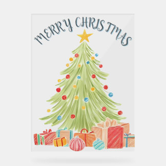 Señal Acrílica Hand-Drawn Christmas Sketch