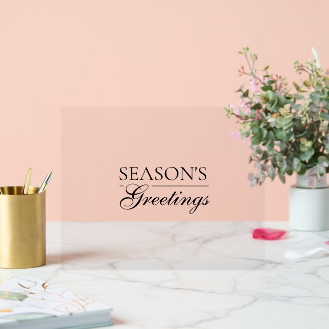 Señal Acrílica Happy New Year Merry Christmas Holiday Season (Boda)