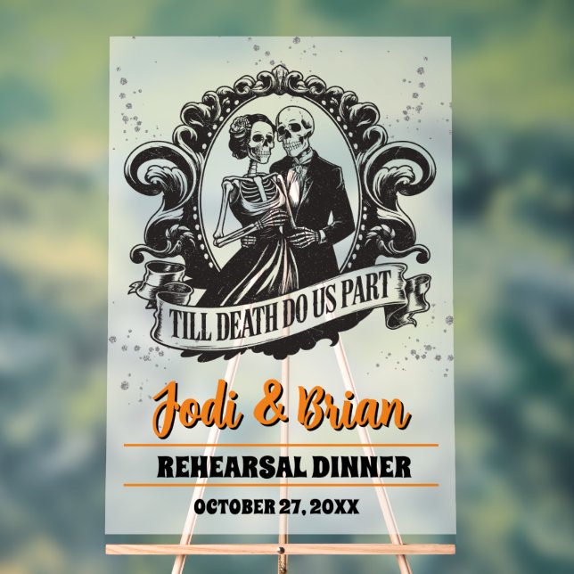 Señal Acrílica Hasta la muerte nos da la bienvenida el Boda de Ha (Neutral )