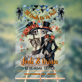 Señal Acrílica Hasta que la muerte nos divida como Boda de Hallow