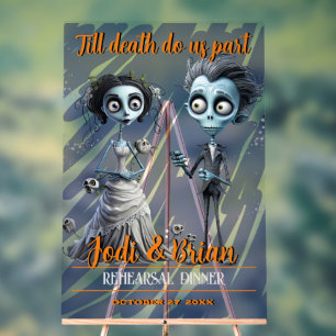 Señal Acrílica Hasta que la muerte nos divida como Boda de Hallow